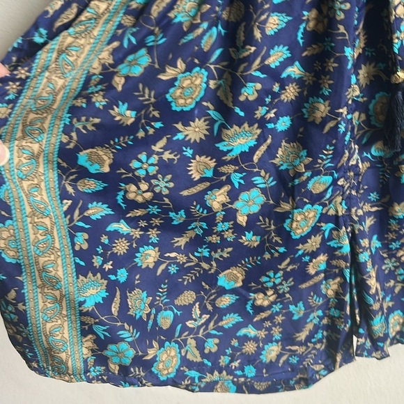 Evereve RAGA Floral Sapphire Blueprint Romper Size XS NWT - Picture 9 of 14